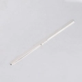 Macro shot of polished silver stainless steel blank bar with central wave detail - Steel