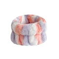 Absorbent plush wristbands for face washing in pink, purple, and white striped design - Purple White Stripes