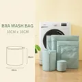 Lime green sandwich mesh laundry bag for bras, 16x16cm cylindrical shape with zipper - Cylindrical Bra Bag - Lime Green