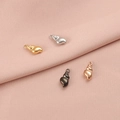 Mini stainless steel shell pendants in gold, silver, rose gold and gun black finishes - Conch (2#)