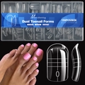 150pcs clear toenail extension molds with scale lines in 15 sizes for professional nail art - 150Pcs Clear Style