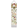 Vertical mushroom tapestry wall hanging with vintage botanical print and tassels - Style 5 / 32.5x130cm