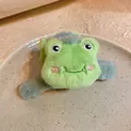 Cute green plush frog hair claw clip for girls with soft embroidery detail - 1# Frog