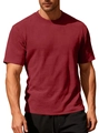 T-shirt da uomo bordeaux vestibilità slim con texture geometrica 3D unica - S / Borgogna