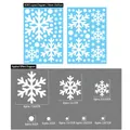 White snowflake window stickers 25x35cm set for Christmas holiday home decoration - XC035 (2 Sheets/Set)