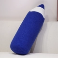 Creative royal blue pencil plush pillow made of soft sherpa fleece on a sofa - 70cm(0.75kg) / Blue Teddy Fleece Style