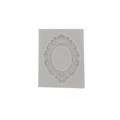 Baroque oval photo frame silicone mold for DIY handmade fondant and chocolate - Style 2 / Gray