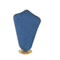 Dark blue velvet jewelry bust with a gold metal base for necklace display stand - Large / Dark Blue