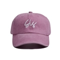 Casquette de baseball vintage en coton lavé violet avec broderie Sis pour enfants - 50-54cm / Rose