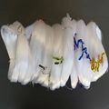 Translucent white nylon fiber bundles with colorful metal ties for Halloween costume decor - 0.5mm Fishing Line (48m/Roll)