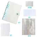 5D diamond painting storage binder set with blue 6-ring binder and 100 organizer bags - Tools Set Combo / Blue
