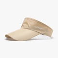Khaki breathable mesh sun visor with long brim and white SPORT print for sports - Adjustable / Khaki