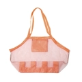 Large capacity orange mesh beach bag for kids toys with durable shoulder straps - Thickened Large Mesh Bag 45x45x26cm Orange