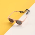 Pink flexible baby polarized sunglasses with adjustable strap and grey lenses - Pink (Free Anti-drop Strap)