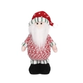 Gnomo di Natale di peluche con cappello di maglia rosso e barba bianca decorativo - Babbo Natale