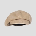 Detailansicht der khakifarbenen Cord-Schirmmütze mit Streifenstruktur und kurzem Schirm - M (56-58cm) / Khaki