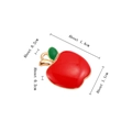 Red and green enamel apple pendant charm with gold edges for DIY jewelry making - Apple