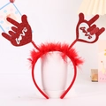 Red sequin heart headband with feather trim and Love gesture springs for parties - Style 17 Heart (Hand Gesture LOVE + Feather)