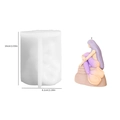 3D Mermaid DIY silicone mold for candles and statues with size marking of 10cm by 8.1cm - Mermaid Silicone Mold