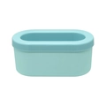 Light blue silicone cylinder ice cube maker cup with lid for freezing and storage - Oval Blue Bucket with Blue Lid (OPP Bag)