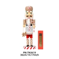36cm gingerbread nutcracker wooden puppet with candy cane and festive gift box - 36CM / Gingerbread Man Style (TN3619)