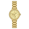 Orologio donna in acciaio dorato con quadrante marmo bianco e cinturino Scottie elegante - Cassa Oro Quadrante Oro