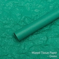 Glossy green wax silk wrapping paper for luxury gift packaging and floral crafts - 20 Sheets 50*70cm / Christmas Green Waxed Tissue Paper