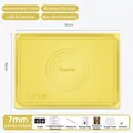 Extra thick 7mm lemon yellow silicone pastry mat with measurements 50x40cm set - 7mm / 40x50cm / Yellow