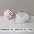 Silicone carnation flower mold for DIY candles with realistic petal texture and detail - Pink Carnation Style (H-0710)
