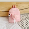 Cute pink plush kids backpack with a 3D stuffed flamingo toy for girls and boys - Pink Flamingo (with Anti-lost Leash)