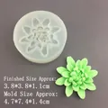 Detailed view of translucent silicone lotus mold with finished green flower product - Single Lotus Flower - Translucent