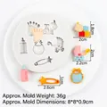 Witte siliconen vorm met babythema zoals kinderwagen en fles voor fondant en DIY gebak - 1# (Kinderwagen/Voetafdruk) / Grijs