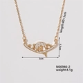 Dimensioni dettagliate per collana con ciondolo a delfino oro con specifiche di peso - Stile Forma di Delfino (N00946-2)