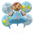 5-delige baby doop ballonset met blauwe engel en Mi Bautizo folie ballonnen - Doop Baby Jongen