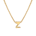 Gold plated stainless steel rope chain necklace featuring a capital letter Z pendant - Letter Z