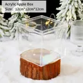 Transparent 12x12x12cm acrylic gift box for Christmas apples and small plush gifts - 12cm Transparent Apple Packaging Box