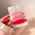 Set aus drei matten Haarspangen in Rosaverlauf von Hellrosa bis Rosé-Pink - 3-teiliges Set / Rosa Farbverlauf 3er-Set