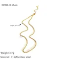 Detail of 1.3mm width 18K gold plated 316L stainless steel O-chain necklace - Gold O-Chain