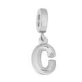 Polierter Edelstahl Buchstabe C Anhänger für personalisierte Armbänder und Ketten - Buchstabe C