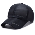 Atmungsaktive dunkelblaue Mesh-Baseballkappe mit SPORTS-Stickerei für sommerlichen Sonnenschutz - Verstellbar / Marineblau