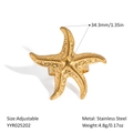 Detailansicht eines goldenen Seestern-Rings mit Größen- und Gewichtsangaben - Seestern-Stil (YYR025202)