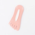 Calcetines de cinco dedos rosas para mujer con diseño de punta abierta y malla transpirable - Rosa