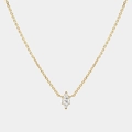 Gold Single Marquise Zirconia Necklace