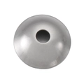 Dettaglio di una perla a disco in acciaio inossidabile argento con foro centrale per gioielli - Dimensione 10mm (KLJ5580-Z)