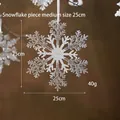 Fiocco di neve trasparente in acrilico da 25 cm con texture di cristallo per feste - Medio 25cm 3 Pz