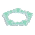 Mint green jelly star beaded bracelet with pearlescent finish and acrylic round beads - Green