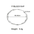 Dimensiones del brazalete Mobius: diámetro de 6,48 cm y anchura de 0,31 cm - Estilo Mobius Plateado (YYBL023119-P)