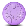 Purple steel tongue drum with numbered tongues and professional matte finish texture - Snow Purple - Maple Leaf (12 Inch 13 Notes)
