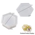 Moule en silicone hexagonal pour boîte de rangement en résine avec couvercle 7,9x3,6cm - N°2 Hexagone