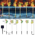 Solar Grinch garden lights set with 6 stakes and solar panel for outdoor Christmas decor - Grinch (Transparent Tube)